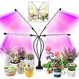 LEOTER Grow Light for Indoor Plants - Upgraded Version 80 LED Lamps with Full Spectrum & Red Blue Spectrum, 3/9/12H Timer, 10 Dimmable Level, Adjustable Gooseneck,3 Switch Modes