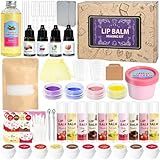 JUYRLE DIY Lip Balm Kit - Make Your Own Natural Beeswax Lip Balm with Containers, Moisturizing Base, Perfect for Kids and Adults