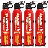 Fire Extinguisher for Vehicle & Home 620ml 4 Count, Car Fire Extinquishers, Prevent Re-lgnition, Best Suitable for Kitchen,The House Car Truck Boat Water-Based Mini Fire Extinguishers