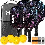 Pickleball Paddles Set of 4 with Bag, Grip Tapes & Balls, USAPA Approved
