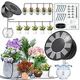TRJZWA Solar Automatic Drip Irrigation System Kit, 9 Modes Garden Watering