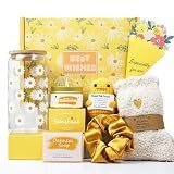 Gift Baskets for Women, Graduation Gift for Her, Birthday Gifts for Women Teacher Best Friend Gift Set Box,Teen Girl Gifts Basket for Daughter Sister Friendship- Brighten up Her Day! (Yellow)