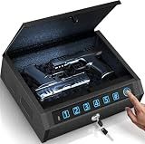 AIRMuch Biometric Gun Safe for Handgun,Drop Slot Compatible for 2-3 Pistols