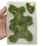 gdeplok Static Grass Mat, Pre-Glued Realistic Model Turf Sheets for Train Scenery, Railway Landscape, Architectural Models, Diorama Terrain, Wargaming & DIY Garden Displays (Spring Green)