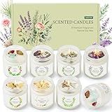 Scented Candles for Home,8 Pack Soy Candles Gift Set for Women,Aromatherapy Candle with Crystals Inside-Perfect for Mother's Day,Valentine's Day, Birthdays, Anniversaries,Christmas