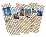 Italian English Bilingual Bookmarks - Assorted Images of Italy - for Language Learning, Rewards, and Gifts (6)