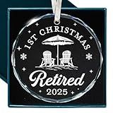 Retirement Gift for Woman and Men - 2025's Best Gifts for Retiring Men and Women - Happy Retirement Ornament for Holiday Decor, Ideal Gift for Retired Couples, First Christmas Retired Ornament 2025