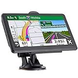 GPS Navigator for Car, Latest 2025 Map 7 inch Touch Screen Car GPS 256-16GB, Voice Turn Direction Guidance, Support Speed and Red Light Warning, Pre-Installed North America Lifetime map Free Update