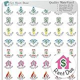 Bill Payment Planner Stickers – 54 Vinyl Labels for Budget Tracking, Utility Payments, Rent Due Dates, Expense Scheduling, Functional Productivity Layouts, Financial Bullet Journaling (1/2”)