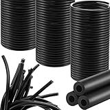 Frienda 80 ft Latex Rubber Tubing 1/8" (3mm) ID x 1/4" (6mm) Od Slingshot Speargun Bands Surgical Tube Industrial Surgical Hose Catapult Slingshot Bands Fitness Rubber Hose(Black)