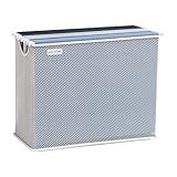 Mind Reader Vertical File Storage, Desktop Organizer, Hanging Files, Office, Metal Mesh, 12.25" L x 5.5" W x 10" H, White