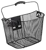 Schwinn Quick Release Wire Bike Basket, Black, Weather Resistant, Folding Handle for Hand Carry, Fits Most Adult Bicycles, Includes Mounting Hardware, Bicycle Basket for Adult Bikes