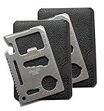 GUARDMAN Fathers Day Gift 2-Pack 11-in-1 Credit Card Multitool – Multitool Wallet Survival Tactical Tool with Knife, Bottle Opener & More – Dad Gift for Men