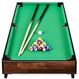 Best Choice Products 40in Tabletop Billiard Table, Pool Arcade Game Table for Living Room, Game Room w/ 2 Cue Sticks, Ball Set, Storage Bag - Walnut