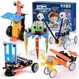 STEM Kits for Kids Ages 6-12, 5-in-1 Robot Building Science Kit for Boys Girls, DIY Robotics Engineering Projects, Educational STEM Toys, Birthday for Kids Age 6 7 8 9 10 11 12