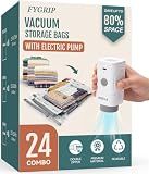 Fygrip Rechargeable Cordless Pump Vacuum Storage Bags, 24 M/S/XS Combo