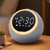Mee 2ou Smart Alarm Clock for Bedrooms, Digital Alarm Clock with White Noise Hatch Sound Machine, 25 Sounds, Night Light, Snooze, Sleep Timer, Adjustable Volume for Kids, Adults,Teens, Heavy Sleepers