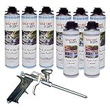 HALF OFF PONDS Waterfall Foam Kit – Steel Foam Gun with (6) 24oz Cans & (2) 20oz Cleaners