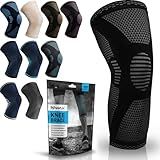 POWERLIX Knee Compression Sleeve - Best Knee Brace for Men & Women – Knee Support for Running, Basketball, Weightlifting, Gym, Workout, Sports, (Black, Large)