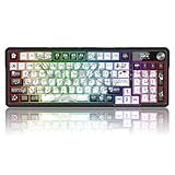 Redragon K719 PRO Wireless Gasket Gaming Keyboard w/Hype Screen & Knob, 95 Keys Mechanical Keyboard, Easy-Control 1.14’’ TFT Info Display, 5-Layer Noise Dampening, Street Graffiti Dye-Sub PBT Keycaps