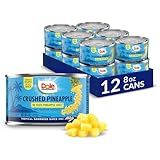 Dole Crushed Pineapple in 100% Pineapple Juice with No Sugar Added - Dole Canned Fruit - 8 oz Cans - 12 Pack