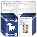10 Pack Puppy Shot Record Booklets 12 Sheets Per Pack Dog Vaccination Record Book Dog Health Records 5*3.5inch Dog Information Record Notebook dog medical and vaccine book for Pet Lovers Doggy Medical