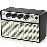 Ueteto 10W Mini Bass Amp, Portable and Rechargeable Bass Guitar Practice Amplifier with Clean and Drive Channels
