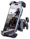 Lamicall Motorcycle Phone Mount, Bike Phone Holder - [Metal Lock] Upgrade Quick Install Bar Clip for Bicycle Scooter, Cell Phone Clamp Gifts for iPhone 17 16 15 Pro Max, Galaxy, 4.7-6.8" Phones