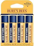 Burt's Bees 100% Natural Moisturizing Lip Balm, Vanilla Bean - 4 Tubes
