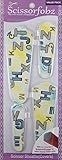 Scissors sheaths by SCISSORFOBZ with ScissorGripper -VALUE PACK-4 sizes- Designer Scissor Covers Holders for embroidery sewing quilting - Quilters sewers gift - CAPTCHA alphabets. S-16