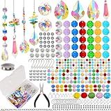 LPKADQA 500PCS Sun Catcher Kits for Adults Crystal Beads for Suncatchers DIY Suncatcher Making Kits for Indoor Outdoor Garden Decor Arts and Crafts for Adults