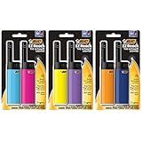 BIC EZ Reach Lighters, Versatile Holiday Lighters, Assorted Colors, 6-Pack (Colors May Vary)