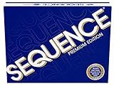 Sequence Premium Edition - Stunning Set with Giant Board (20.25 x 26.25 inches), Exclusive Chips and Deluxe Cards by Goliath, Blue, for Ages 7+