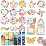 102 Pieces Calm Anxiety Sensory Stickers, 2 Different Surface Texture Styles, Breathing Mindfulness Textured Stickers for Office & Classroom Desks, Fidget Anxiety & Stress Relief for Adults & Teens