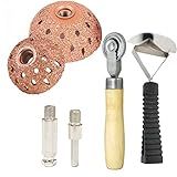 Ausfyyam Tire Repair Patch Tools Tire Buffing Wheels 42 mm 55 mm Tungsten Steel Buffing Wheel with Tire Patch Roller Scraping Cutter for Car Tire Grinding Polishing Accessories Kit