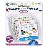 Learning Resources Skill Builders! Kindergarten Flipbook Library - 3 Pieces, Ages 5+ Kindergarten Learning Activities, Spelling and Counting for Kids, My First Library for Kids