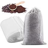 Yzurbu 200pcs 4''x6'' Cold Brew Coffee Filter Bags, No Mess Disposable Filter Bag with Drawstring for Coffee Grounds & Ice Tea