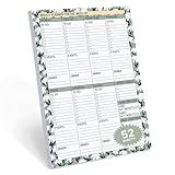 Undated Weekly Planner - (8.5''x11'') 52 Tear Off Sheets | Weekly To Do List Notepad with Event & Dinner Section | Things To Do Notepad | Ideal Productivity Planner - Habit Tracker and More