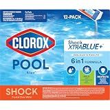 Clorox® Pool&Spa™ Shock XTRABLUE® Plus, Kills Bacteria & Algae in Swimming Pools, Swim-Ready in 15 Minutes, (12-Pack), Granular