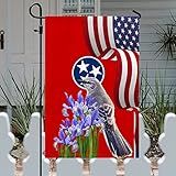 FLAGWIX Tennessee State Double Sided State Flags, Tennessee American Flags, 12x18 Heavy Duty Garden Flag, Decorations Garden Flag, Mockingbird and Iris Flower Indoor Outdoor Home Decor Flag