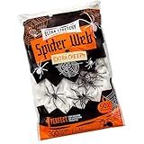 Ultra Stretchy Halloween Spider Web Decoration with Creepy Plastic Spiders, Indoor Outdoor Garden, 300 sq ft, Large, Party Supplies