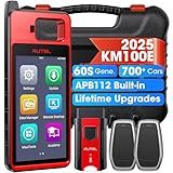 Autel Scanner MaxiIM KM100E Pr0gramming Tool: 2025 Same as KM100 KM100X Pr0grammer, Lite Ver. of IM508 IM608 2 Pro, Lifetime Updates, Built-in APB112, OBD Learning on 99% Cars, Auto VIN & Auto Scan