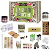 DIY Gift Kits Lip Balm Making Kit - DIY Self-Care Craft Kits - Lip Balm Equipment with Mica & Tubes - DIY Homemade Products with Shea & Coconut Butter - 73-Piece Set, Lime & Rose, Assorted