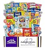 Snacks Variety Pack for Kids - 42 Count Snack Packs Variety Box - Camp Care Package Girl or Boy - Salty Sweet Snack Box - Snack Pack Candy Gift Baskets by The LakeHouse