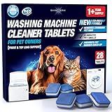 Washing Machine Cleaner Pro Tablets for Pet Owners, 28 Pack, Front/Top Load