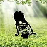 NAZENTI Personalized Dog Memorial Stake, Affenpinschers Dog Metal Sign, Sympathy Sign, Pet Grave Marker, Remembrance Stake, Custom Dog Name Sign, Outdoor Memorial Plaque, Gift for Dog Sympathy Lover