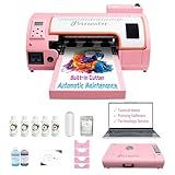 M1630 Pro Automatic Maintenance& Cutter A3 DTF Printer Bundle for T-Shirt Direct to Film Printing,White Ink Circulation Heat Transfer Home Use Machine for Fabric,Clothing(Printer,Oven,Laptop,Supplies)