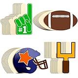40 Pieces Wood Football Helmet Cutout Unfinished Wood Football Helmet Shaped Slices Wooden Sports Theme Wooden Ornaments for Crafts Painting Door Sign Wedding Home Decoration