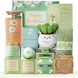 Uongeod Birthday Gifts for Women,Happy Birthday Gifts for Women 11PCS Birthday Basket for Women Green Best Friend Birthday Gifts Baskets for Women Mon Wife Daughter Aunt Sister Coworkers