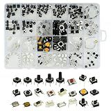 MTDELE 240Pcs 24 Value Micro Tactile Push Button Switch for TV Audio Computers Game and Others Household Appliances Micro Touch Switch Kit
